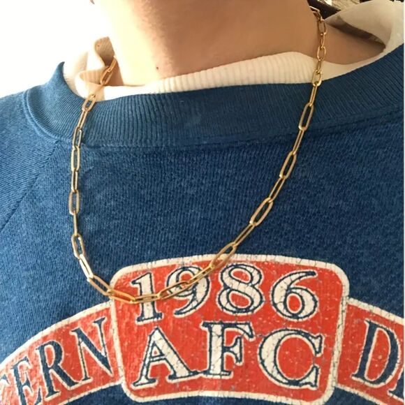 24 Inch Popular Paperclip Style Chain - Picture 5 of 5